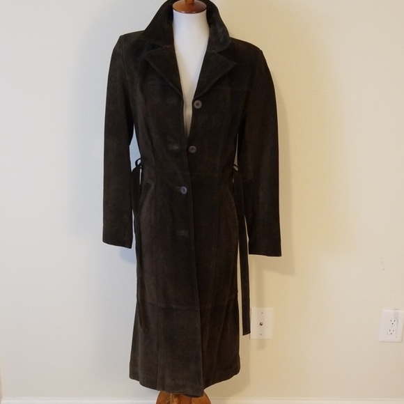 Maxima Wilsons leather brown trench coat size S - Picture 1 of 4